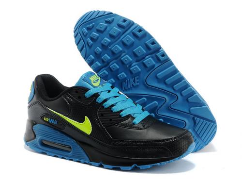 New Men'S Nike Air Max Black/Blue/Greenyellow